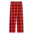 thumbnail image 2 of JOANKDMI Teen Boys Girls Plaid Lounge Pants Size 13-14 Relaxed Fit Elastic Waist Sleepwear Comfy Pajama Bottoms Classic Tartan Everyday Casual Nightwear Trousers, 2 of 7