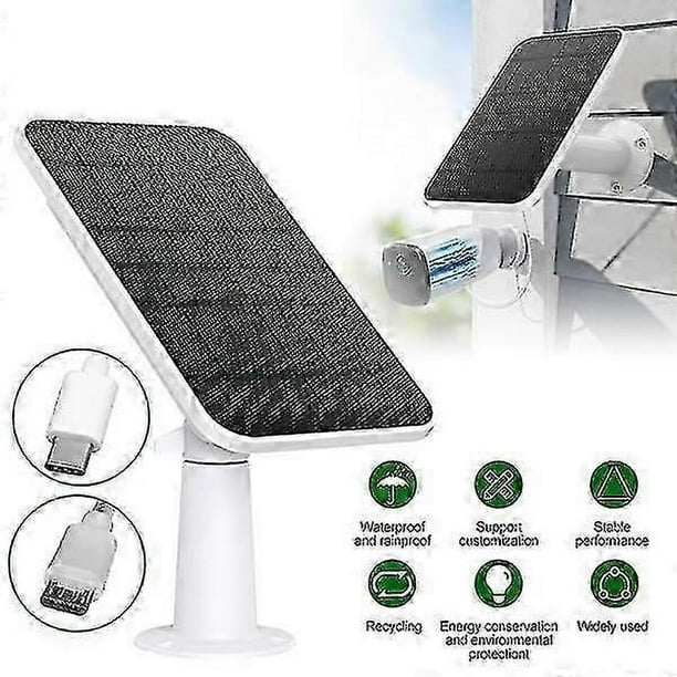 Solar Panels 4W for Eufy Eufycam 2/2 Pro/2C/2C Pro/E Wall Mount with 9.8ft power white 1pc