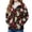 Christmas Cookie Print, variant on Duck Print Camo Fuzzy Sherpa Lined Jacket for Women, Button Down Warm Fluffy Outerwear with Pockets, Long Sleeve Casual Winter Coat for Daily Wear