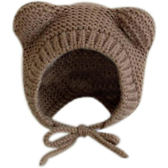 Kids Knitted Beanie Hat Cute Frog Cartoon Winter Warmer Cap with Big Eyes for Baby Boys Girls