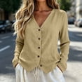 thumbnail image 4 of Neewe Womens Button Down Shirts Cotton Linen Long Sleeve Blouses Casual Loose Fit Tops Daily Outfits, 4 of 6