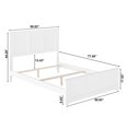 thumbnail image 6 of AFI Madison Full Solid Wood Foundation Bed with Matching Headboard Footboard, White, 6 of 6