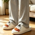 thumbnail image 2 of YgkuHd Women's Cute Ghost Slippers Halloween House Shoes with Candy Witch Hat Soft Fuzzy Indoor Sliders Warm Winter Bedroom, 2 of 7