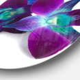 thumbnail image 3 of Designart 'Deep Purple Orchid Flowers on White' Disc Flowers Metal Circle Wall Artwork, 3 of 5