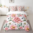 thumbnail image 2 of Homewish Rustic Flower Leaves 7-Piece Twin Bedding Sets,Country Floral Bedding Comforter Set,Green White Pink Sheet Sets For Girls,Microfiber Bedroom Decor, 2 of 8