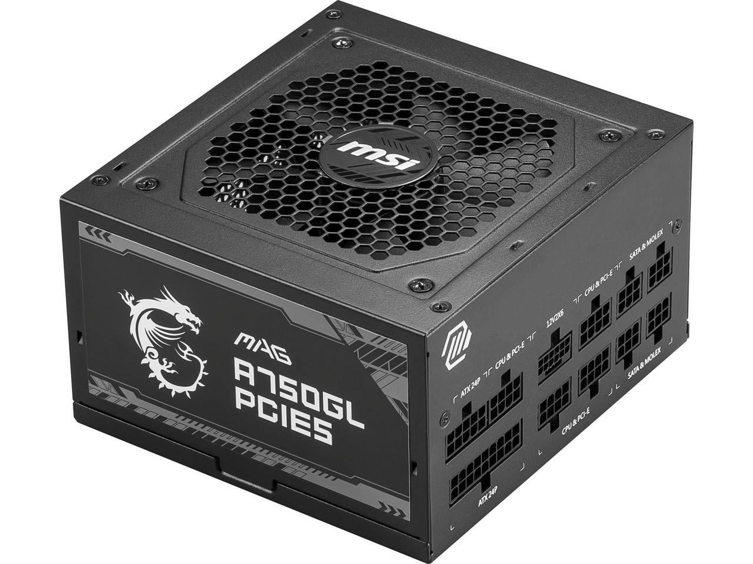 電源ユニット　750W　MSI MAG A750GL　80PLUSGOLD MSI - MAG A750GL PCIE 5.0, 80 GOLD Fully Modular Gaming PSU