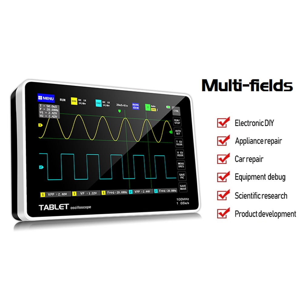 ADS1013D 7inch 2 Channel 100MHz Band Width 1GSa/s Oscilloscope TFT LCD Q1G1 