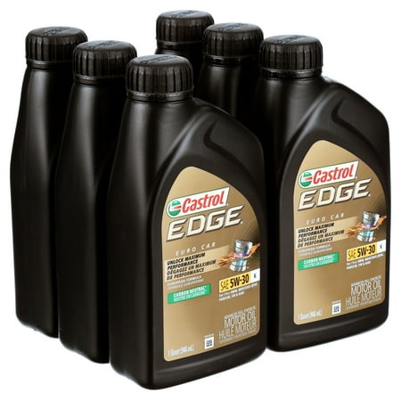Castrol Edge 5W-30 K Advanced Full Synthetic Motor Oil, 1 Quart, Case of 6