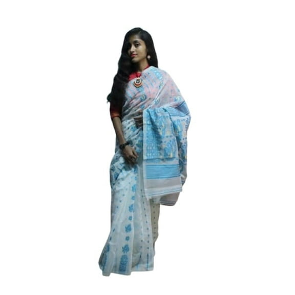 SAREE JAMDANI INDIAN STYEL SOFT COTTON