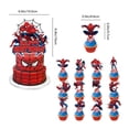 thumbnail image 3 of Spiderman Anime Cartoon Birthday Party Decorations Bundle Includes Banner, 12 Mini Cupcake Toppers, 1 Large Cake Topper & 16 Latex Balloons, 3 of 4