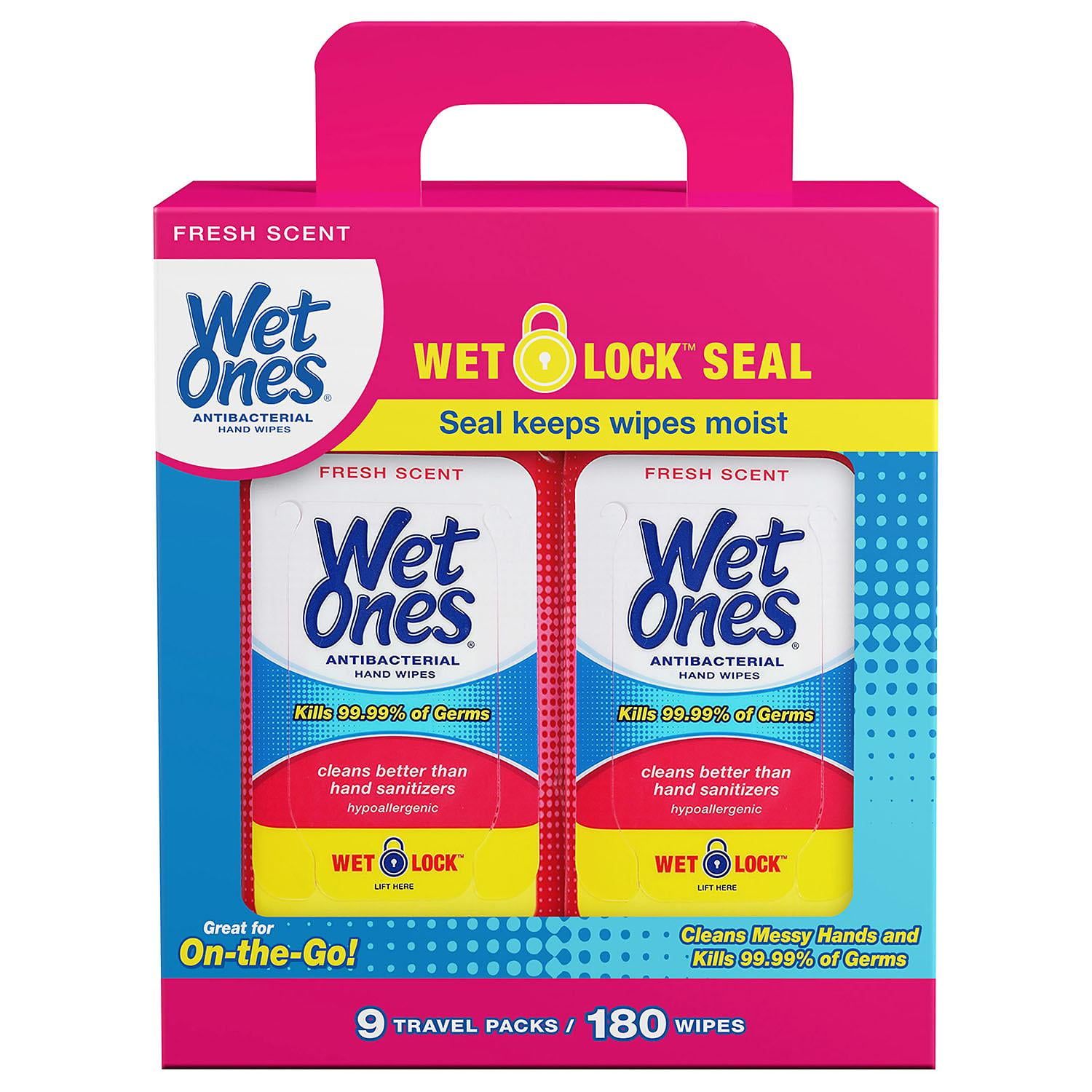Wet Ones Antibacterial Hand Wipes, Fresh Scent Travel Packs (180 ct.)