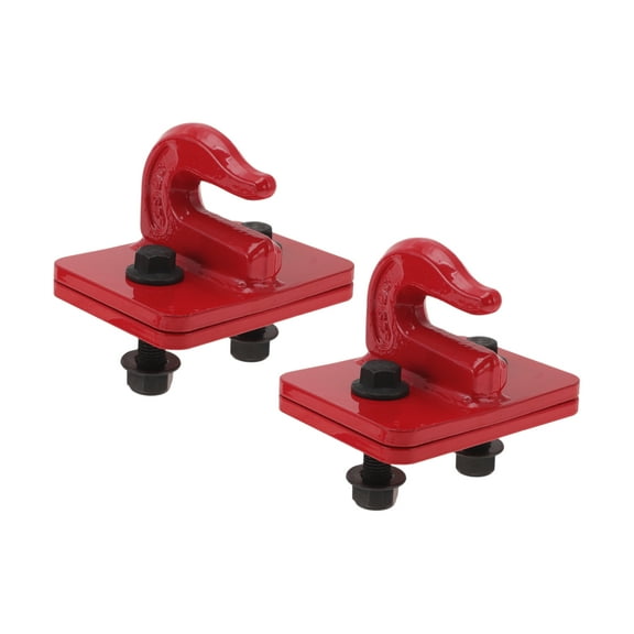 Unique Bargains Tractor Bucket Hooks Front Tractor Accessories Bucket Grab Hook Metal 4.23"x3.23" Red 7.5 Ton with 4 Bolts 1 Set