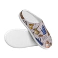 thumbnail image 3 of Disketp Antique Vintage Teapot Coffee Grinder Women's Men's Slippers Plush Slip-On House Slipper for Winter Indoor Soft Cushion Non-slip Fluffy Slides Slippers-11, 3 of 7