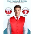 thumbnail image 2 of S.H. Churchill & Co. Men's 4 Piece Vest Set, with Bow Tie, Neck Tie, and Pocket Square, 2 of 8