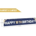 thumbnail image 2 of Happy 16th Birthday Banner Blue, Large 18th Bday Sign, 18th Birthday Party Outdoor Decoration for Boy Men（9.8 x 1.6 feet）, 2 of 10