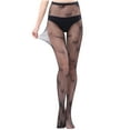 thumbnail image 2 of Qertyioot Collants Mode Leggings Unis Pantalons en Maille Transparente Grande Taille Bas Résille en Filet, 2 of 3