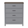 thumbnail image 3 of Lancaster Wood 4 Drawer Dresser, Gray, by Hillsdale Living Essentials, 3 of 16