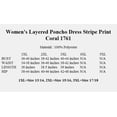 thumbnail image 3 of eVogues Plus Size Layered Poncho Dress Stripe Print Coral 1761, 3 of 3