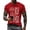 Red, variant on Men's Waffle Texture Patriotic Graphic Tee USA 250 Years Shirt 250th Anniversary USA Shirt Casual Independence Day T Shirt