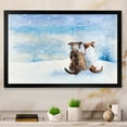 thumbnail image 1 of Designart Chiens pendant la Saison de Noël Art Mural Encadré pour Enfants, 1 of 4