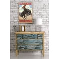 thumbnail image 3 of Cowboy and Bronco Scene, Sundance, Wyoming (16x24 Giclee Gallery Art Print, Vivid Textured Wall Decor), 3 of 3