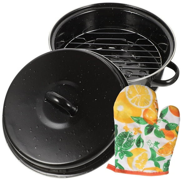 1 Set of Convenient Roaster Multi-function Roasting Pan Daily Use Cooking Pot Kitchen Supply