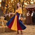 thumbnail image 5 of Medieval Dress for Women, Renaissance Dress Women, Renaissance Dress Womens Medieval Ren Faire Costume Corset Victorian Ball Gowns Elegant Vintage Irish Dresses Halloween, Yellow S, 5 of 8