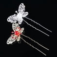 thumbnail image 3 of Besufy Hairpins 6 Pcs Butterfly U Shaped Hairpin Bride Headwear Wedding Party Hair Accessories, 3 of 6