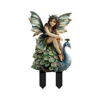 Gmogad Bohemian Acrylic Garden Stakes Outdoor Decor - Colorful Fairies & Hummingbirds Yard Art - Weather-Resistant Acrylic Lawn Decorations for Patio, Flower Bed, Walkway