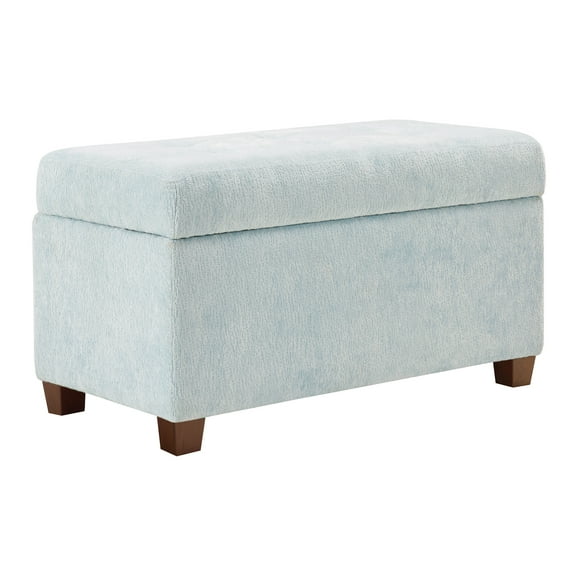 Metro Storage Rectangle Ottoman in Sky Fabric