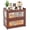 Brown-Flip Doors, variant on Bamboo Bread Box for Kitchen Countertop, Large Capacity Bread Storage Container Farmhouse Bread Box with 3 Sides Wavy & Back Clear Window, Breadbox Bin Holder for Homemade Bread, Rustic Brown