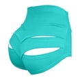 thumbnail image 5 of idosla Women's Cut Out Yoga Shorts Scrunch Booty Hot Pants High Waist Gym Workout Active Butt Lifting Sports Leggings (Sky Blue, S), 5 of 8