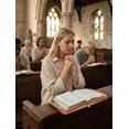thumbnail image 2 of Funda para Biblia Loorow de cuero PU con organizador, rosa, 2 of 7