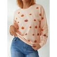 thumbnail image 6 of Michellecmm Halloween Women Pullover Sweatshirts Pumpkin Printed Casual Round Neck Long Sleeve Tops Autumn Streetwear, 6 of 9