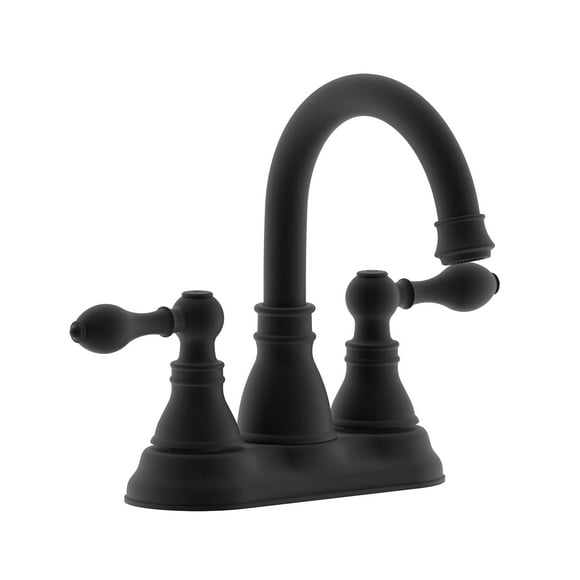 Derengge F-4501-MT Two Handle Bathroom Sink Faucet with Pop up Drain,cUPC NSF AB1953, Matte Black