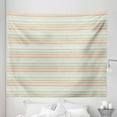 thumbnail image 1 of Bohemian Tapestry, Theme Vintage Striped Abstract Patterns, Fabric Wall Hanging Decor for Bedroom Living Room Dorm, 5 Sizes, Salmon Pale Blue Sepia, by Ambesonne, 1 of 1
