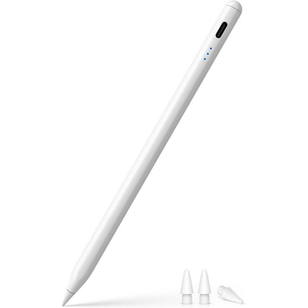 KEEPRO Lápiz para iPad 2018-2025,Stylus Pen con Carga Rápida,Inclinación y Precisión de Píxeles,Pencil para iPad A16/11/10/9/8/7/6,Air M3/2 11"/13"/5/4/3,Pro M5/4 13"/12.9"/11",Mini 7/6/5(Blanco)