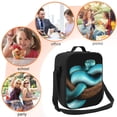 thumbnail image 5 of Rateoe Blue Viper Snake Lunch Bag Reusable Lunch Box with Shoulder Straps for Men Women Insulated Portable Lunchbox for adults Suitable for School Work Picnic, 5 of 7