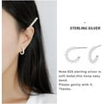 thumbnail image 5 of 925 Sterling Silver Small Pearl Hoop Earrings for Women, 5 of 7