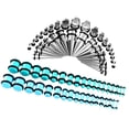 thumbnail image 1 of 72Pcs Gauges Taper Plug Tunnels14G-00G Conjunto de Joyas para El Cuerpo para 2 Zulema Tapones para los oídos Tapers Taps, 1 of 6