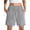 Grey, variant on MOSHU Womens Cotton Shorts Drawstring Waist Sweat Shorts for Women Summer Casual Shorts with Pockets