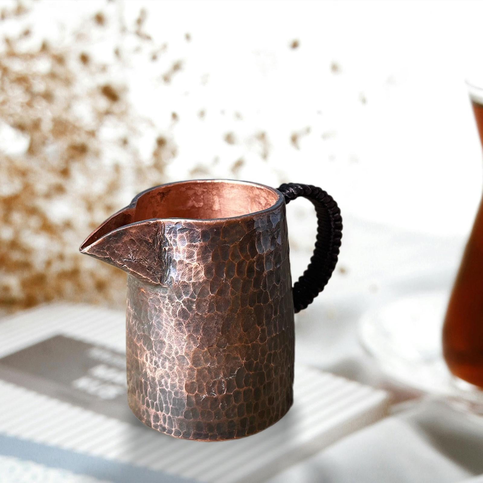 Baoblaze Copper Mug 7.5 oz Tea Maker Art Craft Espresso Cup for Home Latte Art Hiking