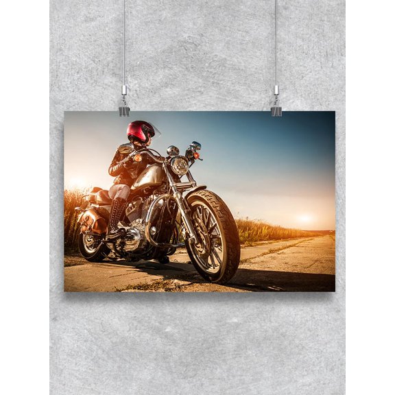Leather Jacket And A Helmet Poster -Image by Shutterstock