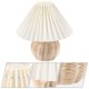 thumbnail image 5 of Lámpara de mesa con pantalla plisada, luz de noche pequeña, lámpara de escritorio para dormitorio, 5 of 7