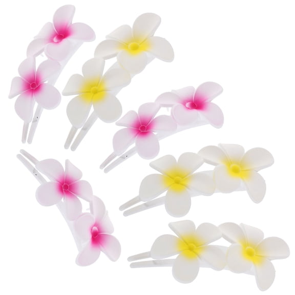 CTIRCHIU 6Pcs Hawaiian Flower Hair Clips Multi Color Floral Hairpins Lightweight Decorative Hair Accessories
