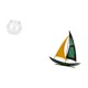 thumbnail image 5 of Acuario de escritorio,Pecera pequeña transparente,pecera,jarrón,mesa,Figura de velero,Escultura de velero de hierro para decoración de oficina y hogar,Estatua de barco de escritorio para, 5 of 8