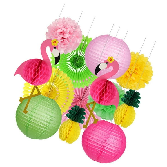 PBPBOX 13Pcs Lightweight Paper Honeycomb Decor Hanging Paper Lanterns Assorted
