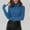 Blue, variant on Women Turtleneck Plus Size Sweater Long Sleeve Thermal Shirts Slim Fitted Fall Winter Outfits