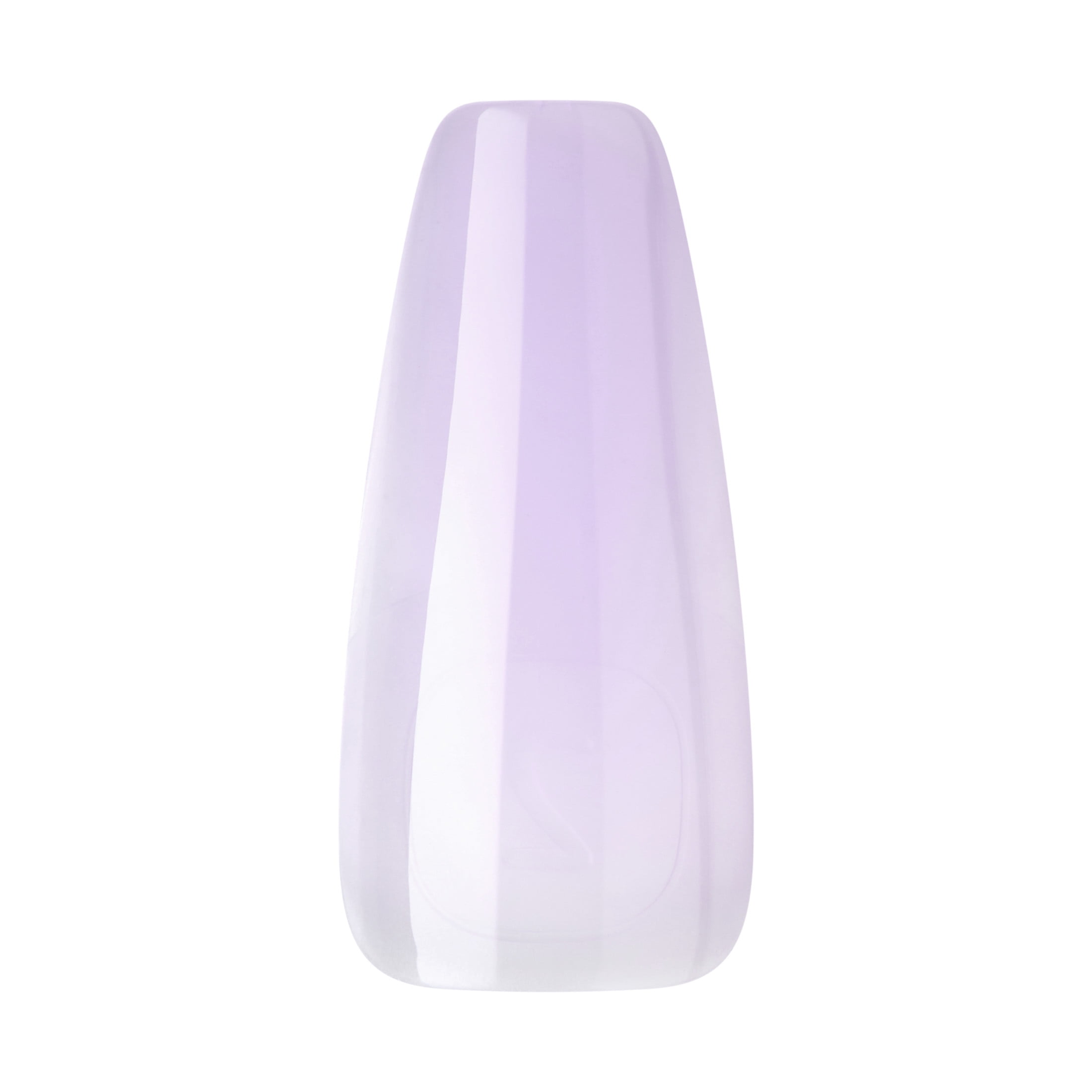 KISS Salon X-tend LED Soft Gel System Color Nails, Solid Lavender, Long Coffin, 34 Ct.