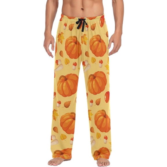 GZHJMY Thanksgiving Day Pumpkin Pajama Pants For Men, Men's Separate Bottoms, Lounge Pants with Pockets, Christmas New Year Birthday Gifts, X-Large, Christmas New Year Birthday Gifts, X-Large